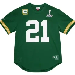 Apparel Mitchell & Ness T-Shirts & Tops-Name And Number Mesh Top Green Bay Packers 2010 Charles Woodson