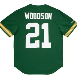 Apparel Mitchell & Ness T-Shirts & Tops-Name And Number Mesh Top Green Bay Packers 2010 Charles Woodson