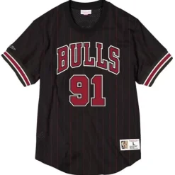 Apparel Mitchell & Ness T-Shirts & Tops-Name And Number Mesh Top Chicago Bulls 1996-97 Dennis Rodman