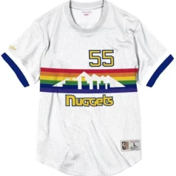 Apparel Mitchell & Ness T-Shirts & Tops-Name And Number Mesh Top Denver Nuggets 1992-93 Dikembe Mutombo