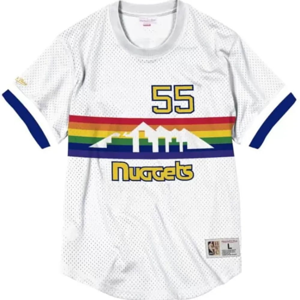 Apparel Mitchell & Ness T-Shirts & Tops-Name And Number Mesh Top Denver Nuggets 1992-93 Dikembe Mutombo