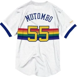 Apparel Mitchell & Ness T-Shirts & Tops-Name And Number Mesh Top Denver Nuggets 1992-93 Dikembe Mutombo