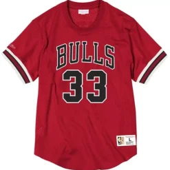 Apparel Mitchell & Ness T-Shirts & Tops-Name And Number Mesh Top Chicago Bulls Scottie Pippen
