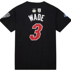 Apparel Mitchell & Ness T-Shirts & Tops-Nba Hof N&N Premium Tee Miami Heat Dwyane Wade