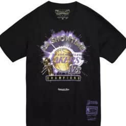 Apparel Mitchell & Ness T-Shirts & Tops-Nba Showtime 17X Tee Los Angeles Lakers