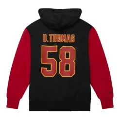 Apparel Mitchell & Ness Hoodies & Sweatshirts-N&N Fashion Fleece Hoodie Kansas City Chiefs 1994 Derrick Thomas