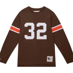 Apparel Mitchell & Ness T-Shirts & Tops-N&N Longsleeve Tee Cleveland Browns 1963 Jim Brown