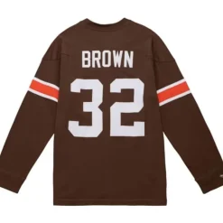 Apparel Mitchell & Ness T-Shirts & Tops-N&N Longsleeve Tee Cleveland Browns 1963 Jim Brown