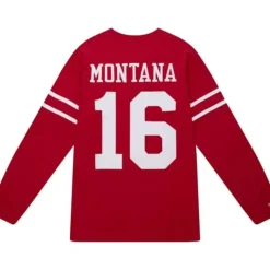 Apparel Mitchell & Ness T-Shirts & Tops-N&N Longsleeve Tee San Francisco 49Ers 1989 Joe Montana