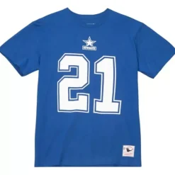 Apparel Mitchell & Ness T-Shirts & Tops-N&N Royal Dallas Cowboys Deion Sanders