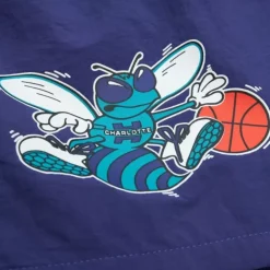 Apparel Mitchell & Ness Shorts-Nylon Utility Shorts Charlotte Hornets