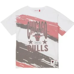 Apparel Mitchell & Ness T-Shirts & Tops-Paintbrush Sublimated Ss Tee Chicago Bulls