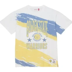 Apparel Mitchell & Ness T-Shirts & Tops-Paintbrush Sublimated Ss Tee Golden State Warriors