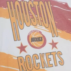 Apparel Mitchell & Ness T-Shirts & Tops-Paintbrush Sublimated Ss Tee Houston Rockets