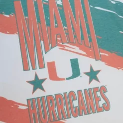 Apparel Mitchell & Ness T-Shirts & Tops-Paintbrush Sublimated S/S Tee University Of Miami