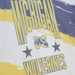 Apparel Mitchell & Ness T-Shirts & Tops-Paintbrush Sublimated S/S Tee University Of Michigan
