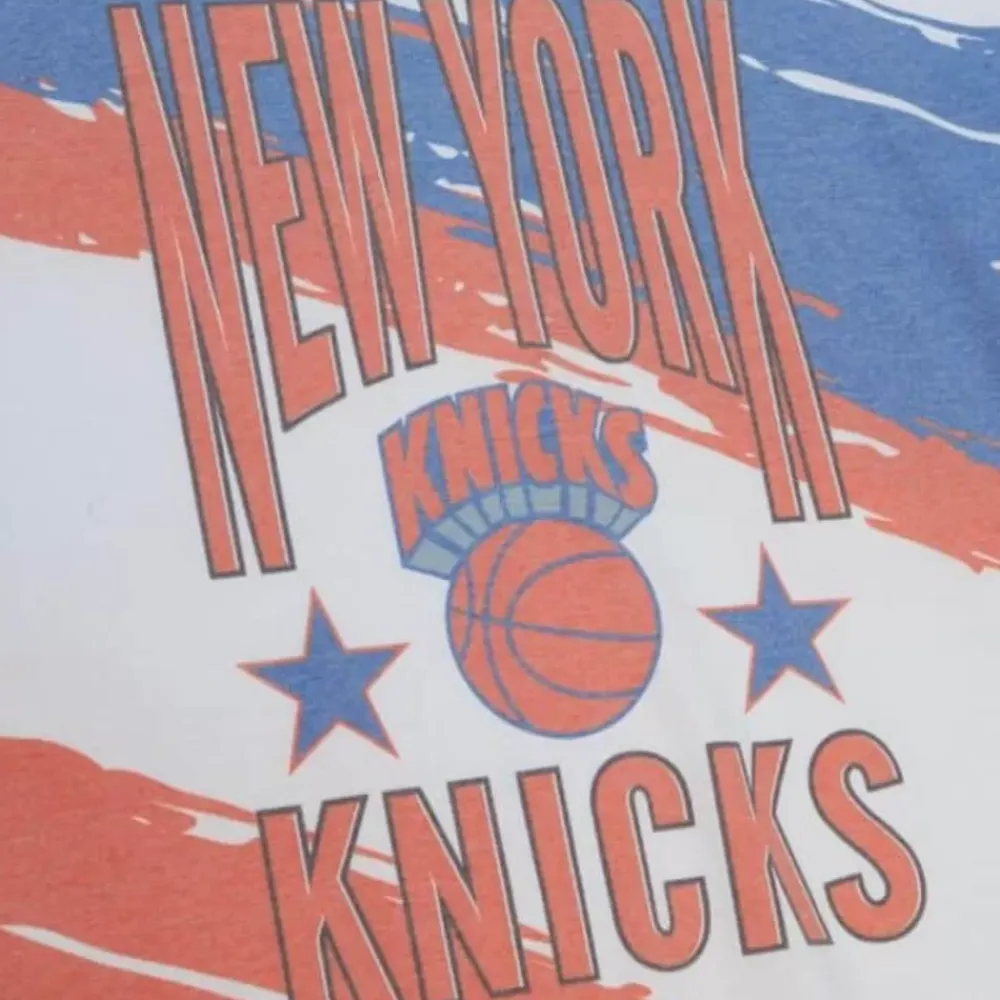 Apparel Mitchell & Ness T-Shirts & Tops-Paintbrush Sublimated Ss Tee New York Knicks