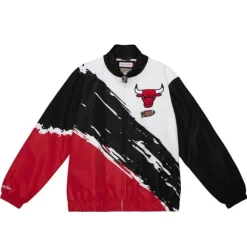 Apparel Mitchell & Ness Jackets & Outerwear-Paintbrush Windbreaker Chicago Bulls