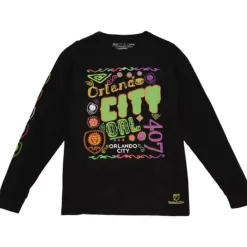 Apparel Mitchell & Ness T-Shirts & Tops-Papel Picado Ls Orlando City Sc