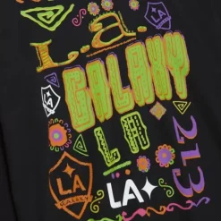 Apparel Mitchell & Ness T-Shirts & Tops-Papel Picado Ls Tee Los Angeles Galaxy