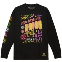 Apparel Mitchell & Ness T-Shirts & Tops-Papel Picado Ls Tee Philadelphia Union