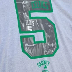Apparel Mitchell & Ness T-Shirts & Tops-Parquet 5 Tee Boston Celtics Kevin Garnett