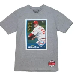 Apparel Mitchell & Ness T-Shirts & Tops-Photo Real Doc Hall Tee Philadelphia Phillies Roy Halladay