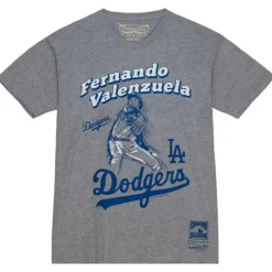 Apparel Mitchell & Ness T-Shirts & Tops-Pitch Tee Los Angeles Dodgers Fernando Valenzuela