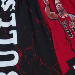 Apparel Mitchell & Ness Shorts-Player Burst Mesh Shorts Chicago Bulls Dennis Rodman