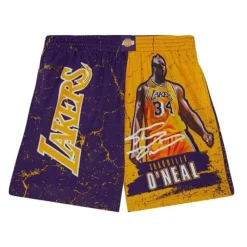 Apparel Mitchell & Ness Shorts-Player Burst Mesh Shorts Los Angeles Lakers Shaquille O'Neal