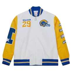 Apparel Mitchell & Ness Jackets & Outerwear-Player Burst Warm Up Jacket Los Angeles Rams Eric Dickerson