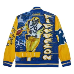 Apparel Mitchell & Ness Jackets & Outerwear-Player Burst Warm Up Jacket Los Angeles Rams Eric Dickerson