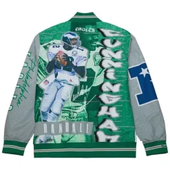 Apparel Mitchell & Ness Jackets & Outerwear-Player Burst Warm Up Jacket Philadelphia Eagles Randall Cunningham