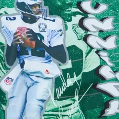 Apparel Mitchell & Ness Jackets & Outerwear-Player Burst Warm Up Jacket Philadelphia Eagles Randall Cunningham