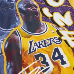 Apparel Mitchell & Ness Jackets & Outerwear-Player Burst Warm Up Jacket Los Angeles Lakers Shaquille O'Neal