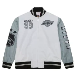 Apparel Mitchell & Ness Jackets & Outerwear-Player Burst Warm Up Jacket Los Angeles Kings Wayne Gretzky