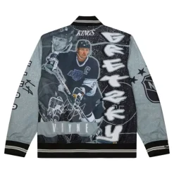 Apparel Mitchell & Ness Jackets & Outerwear-Player Burst Warm Up Jacket Los Angeles Kings Wayne Gretzky