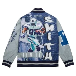 Apparel Mitchell & Ness Jackets & Outerwear-Player Burst Warm Up Jacket Dallas Cowboys Emmitt Smith