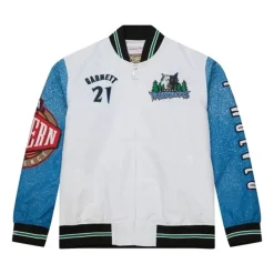 Apparel Mitchell & Ness Jackets & Outerwear-Player Burst Warm Up Jacket Minnesota Timberwolves Kevin Garnett