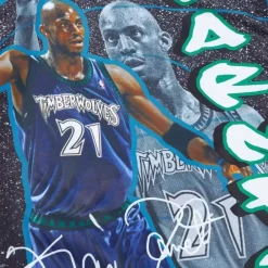 Apparel Mitchell & Ness Jackets & Outerwear-Player Burst Warm Up Jacket Minnesota Timberwolves Kevin Garnett