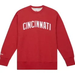 Apparel Mitchell & Ness Hoodies & Sweatshirts-Playoff Win 2.0 Crew Cincinnati Reds