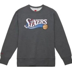 Apparel Mitchell & Ness Hoodies & Sweatshirts-Playoff Win 2.0 Crew Philadelphia 76Ers