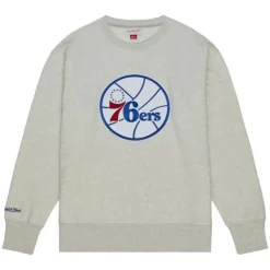 Apparel Mitchell & Ness Hoodies & Sweatshirts-Playoff Win 2.0 Crew Vintage Philadelphia 76Ers