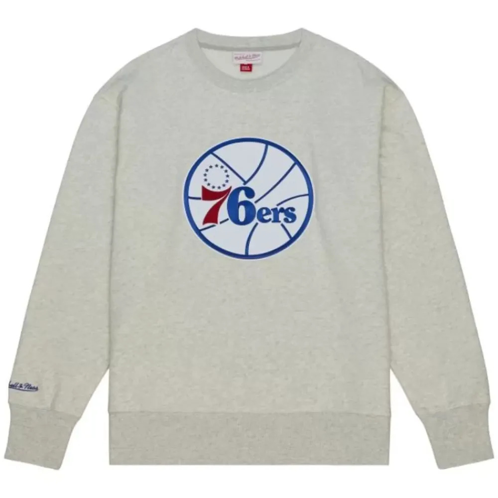 Apparel Mitchell & Ness Hoodies & Sweatshirts-Playoff Win 2.0 Crew Vintage Philadelphia 76Ers