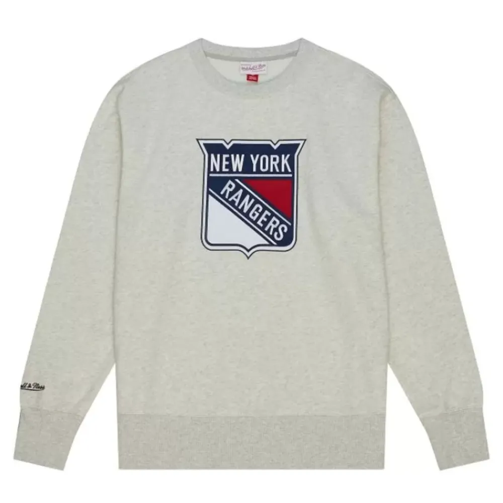 Apparel Mitchell & Ness Hoodies & Sweatshirts-Playoff Win 2.0 Crew Vintage New York Rangers