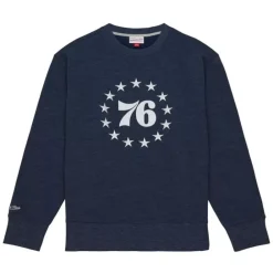 Apparel Mitchell & Ness Hoodies & Sweatshirts-Playoff Win 2.0 Crew Vintage Philadelphia 76Ers