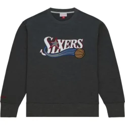 Apparel Mitchell & Ness Hoodies & Sweatshirts-Playoff Win 2.0 Crew Vintage Philadelphia 76Ers