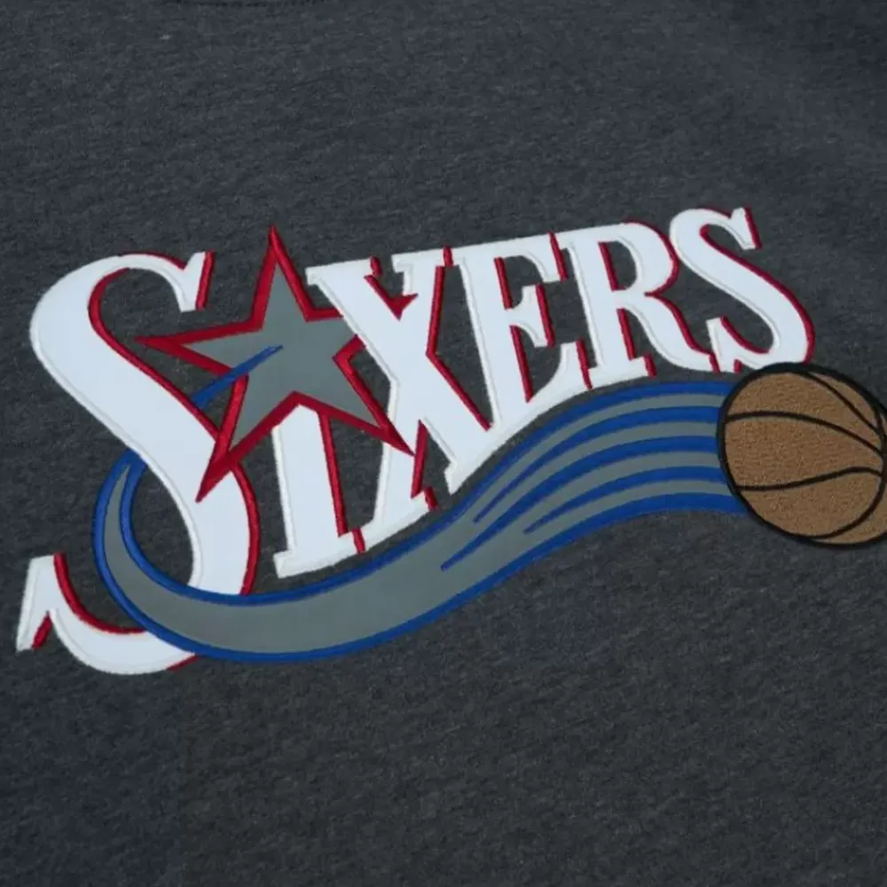 Apparel Mitchell & Ness Hoodies & Sweatshirts-Playoff Win 2.0 Crew Vintage Philadelphia 76Ers