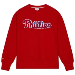 Apparel Mitchell & Ness Hoodies & Sweatshirts-Playoff Win 2.0 Crew Vintage Philadelphia Phillies