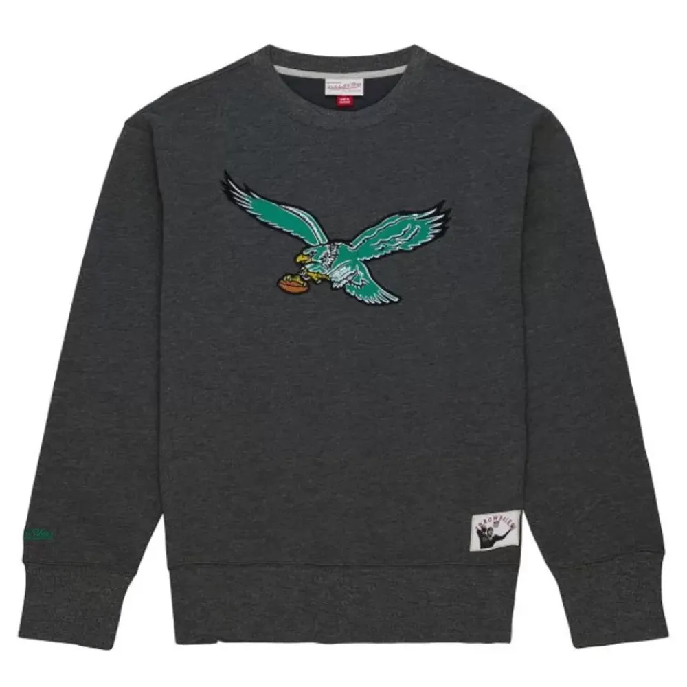 Apparel Mitchell & Ness Hoodies & Sweatshirts-Playoff Win 2.0 Crew Vintage Philadelphia Eagles
